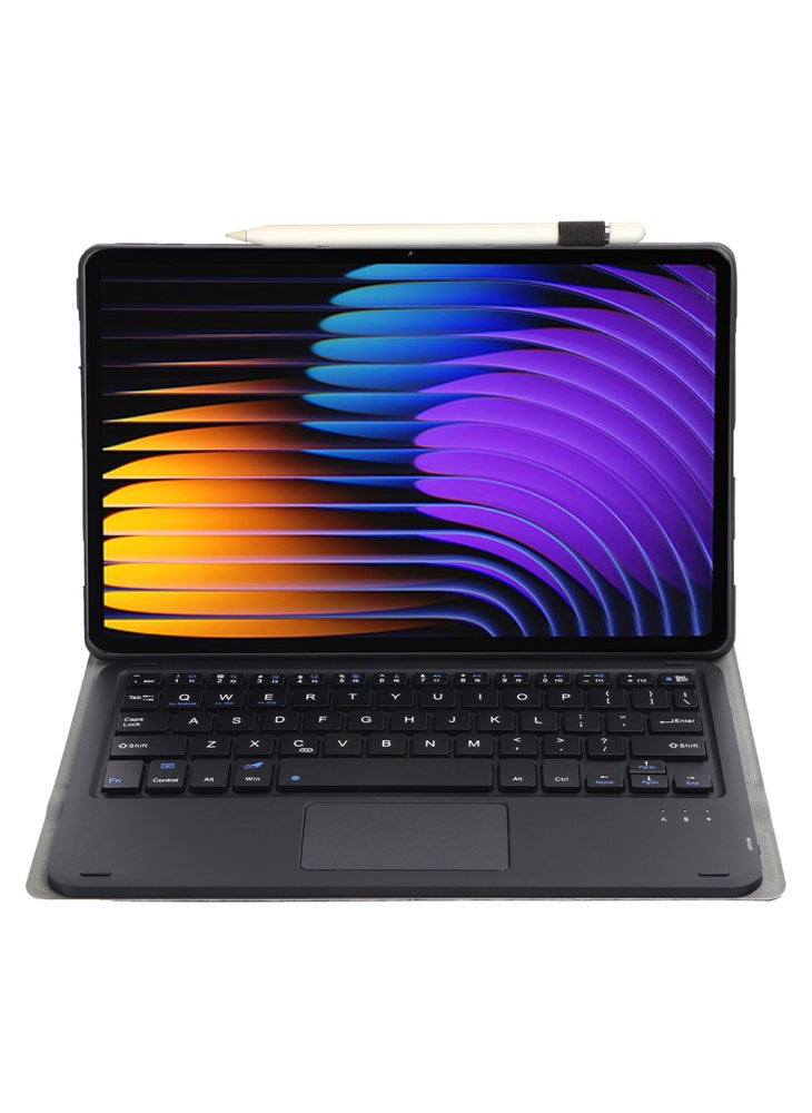 غطاء A0N13-A لجهاز Xiaomi Pad 7 Pro/Pad 7 اللوحي المصنوع من الجلد والبولي يوريثان الحراري مع لوحة لمس ولوحة مفاتيح متوافقة مع البلوتوث - أسود - Image 2